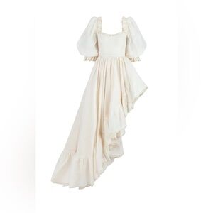 Selkie Cream Asymmetrical Dress